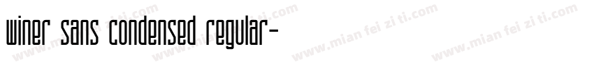 winer sans condensed regular字体转换